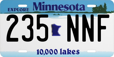 MN license plate 235NNF