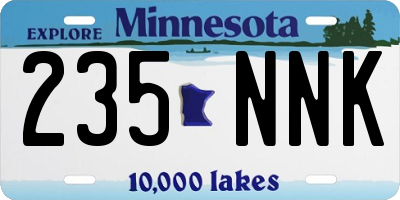 MN license plate 235NNK