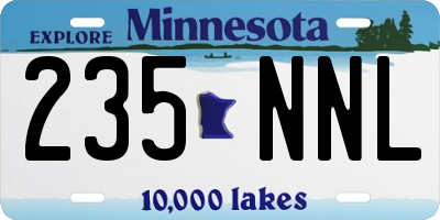MN license plate 235NNL