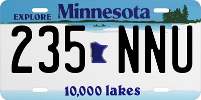 MN license plate 235NNU