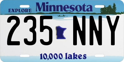 MN license plate 235NNY