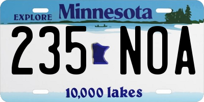 MN license plate 235NOA