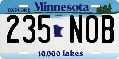 MN license plate 235NOB