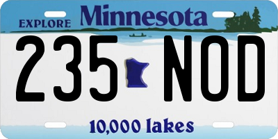 MN license plate 235NOD