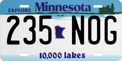 MN license plate 235NOG