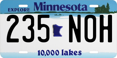 MN license plate 235NOH