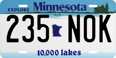 MN license plate 235NOK