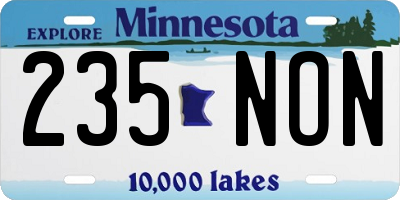 MN license plate 235NON