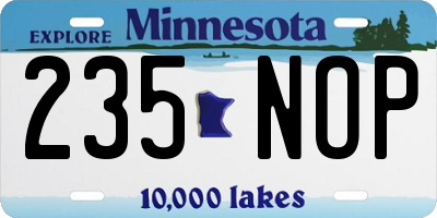 MN license plate 235NOP