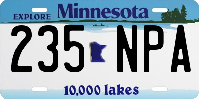MN license plate 235NPA