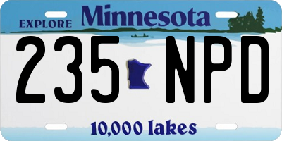 MN license plate 235NPD