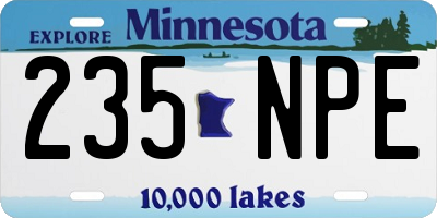 MN license plate 235NPE