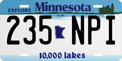 MN license plate 235NPI