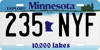 MN license plate 235NYF