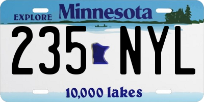MN license plate 235NYL