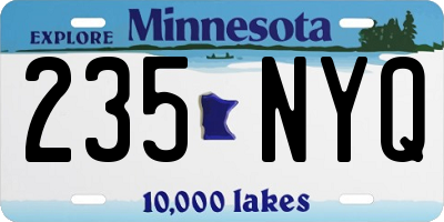 MN license plate 235NYQ