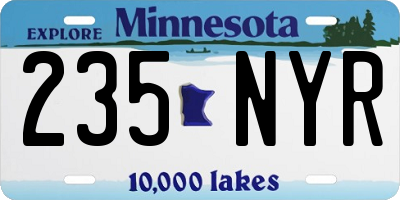 MN license plate 235NYR