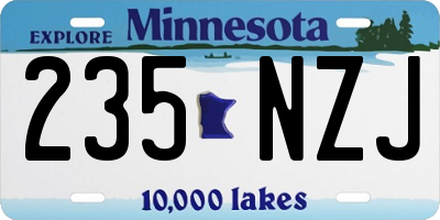 MN license plate 235NZJ