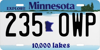 MN license plate 235OWP