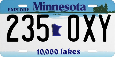 MN license plate 235OXY