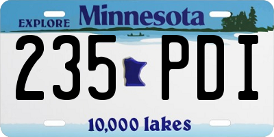 MN license plate 235PDI