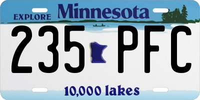 MN license plate 235PFC