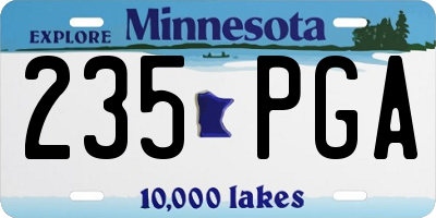 MN license plate 235PGA