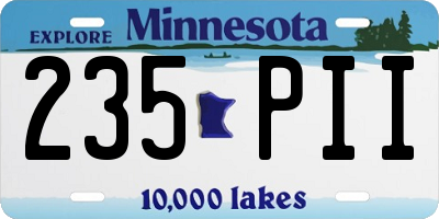 MN license plate 235PII