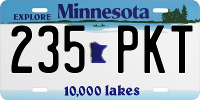 MN license plate 235PKT