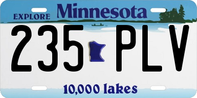 MN license plate 235PLV