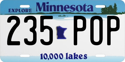 MN license plate 235POP