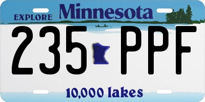 MN license plate 235PPF