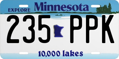 MN license plate 235PPK