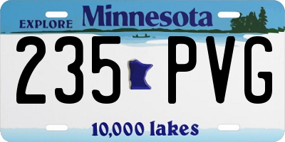 MN license plate 235PVG