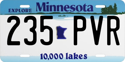 MN license plate 235PVR