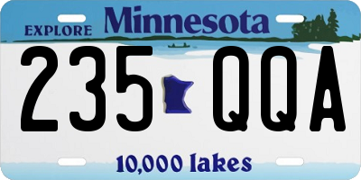 MN license plate 235QQA