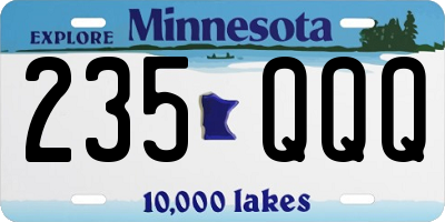 MN license plate 235QQQ