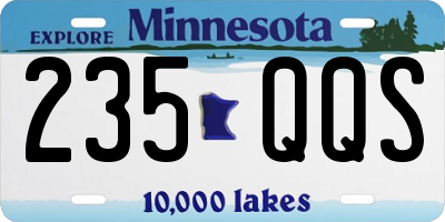 MN license plate 235QQS