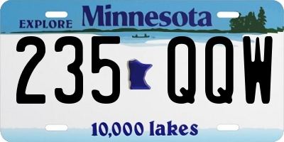 MN license plate 235QQW