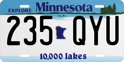 MN license plate 235QYU