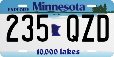 MN license plate 235QZD