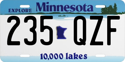 MN license plate 235QZF