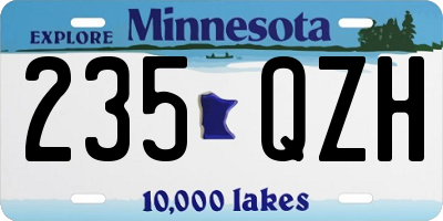 MN license plate 235QZH