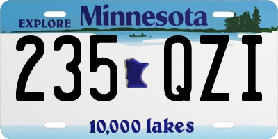 MN license plate 235QZI