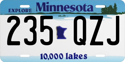 MN license plate 235QZJ