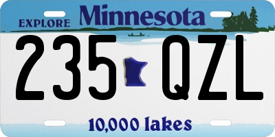 MN license plate 235QZL