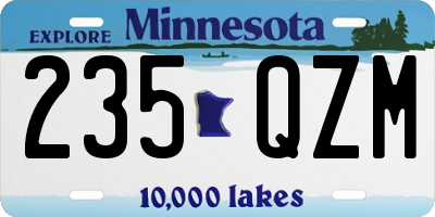 MN license plate 235QZM