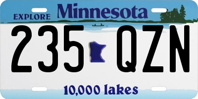 MN license plate 235QZN
