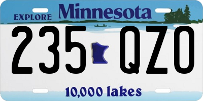 MN license plate 235QZO