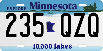 MN license plate 235QZQ